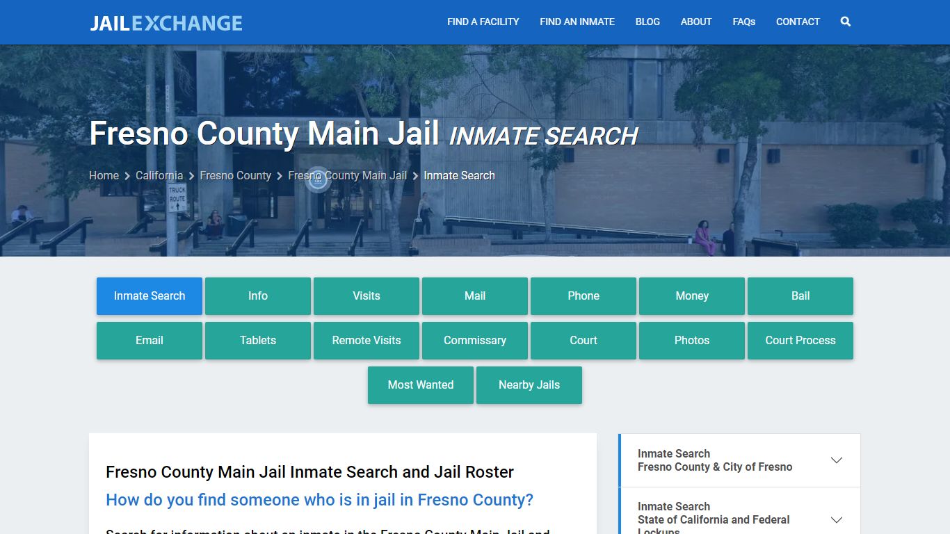Inmate Search: Roster & Mugshots - Fresno County Main Jail, CA